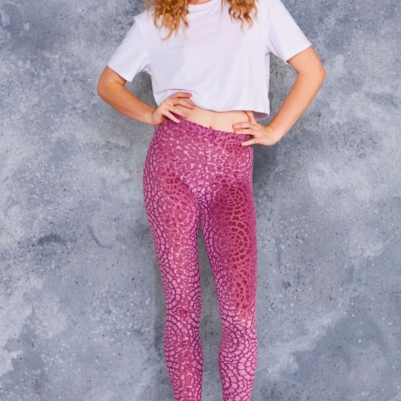 Burned Velvet Dahlia Leggings - SOLD OUT ON SITE - Picture 3 of 3